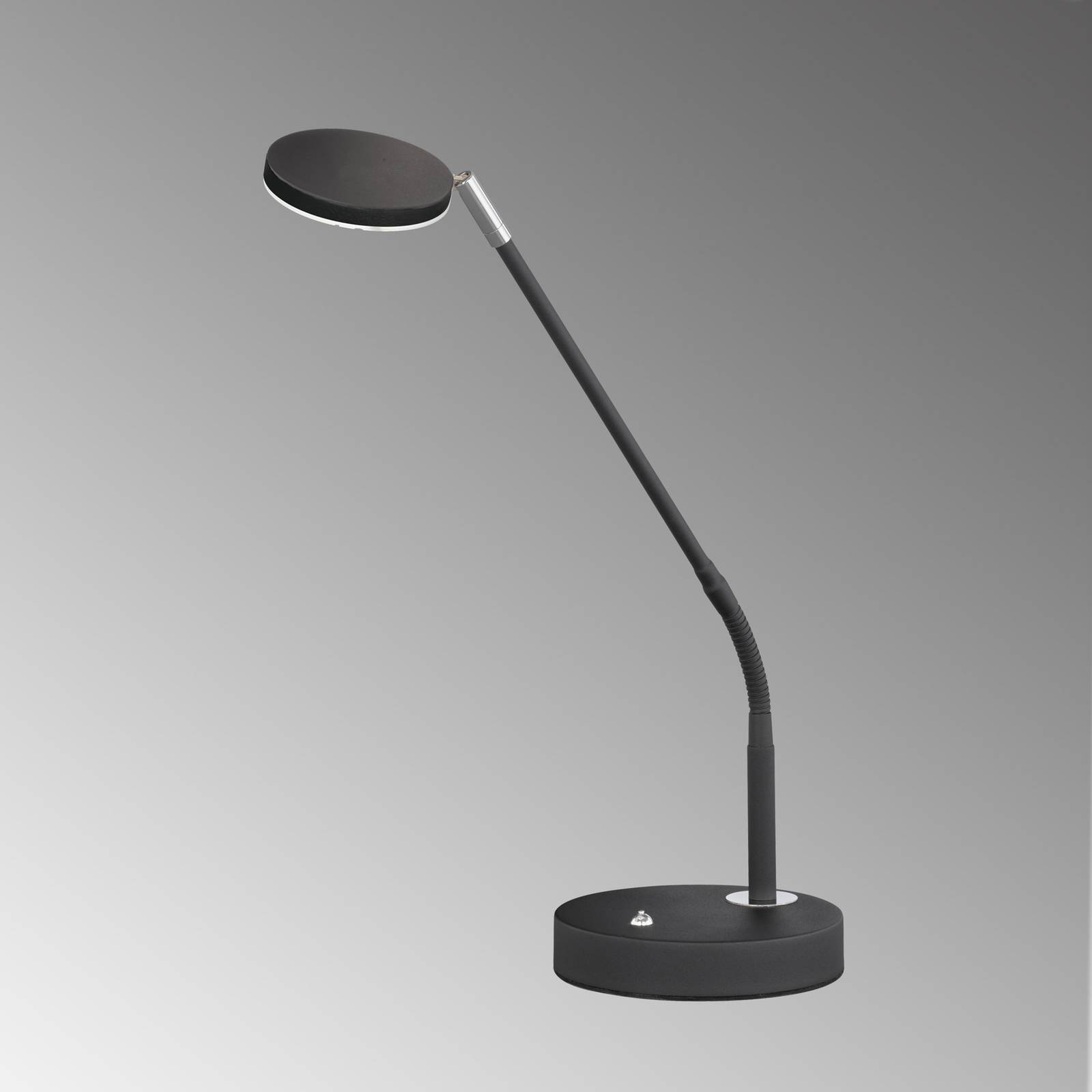 FH Lighting Lampa stołowa LED Lunia ściemniana czarna piaskowa