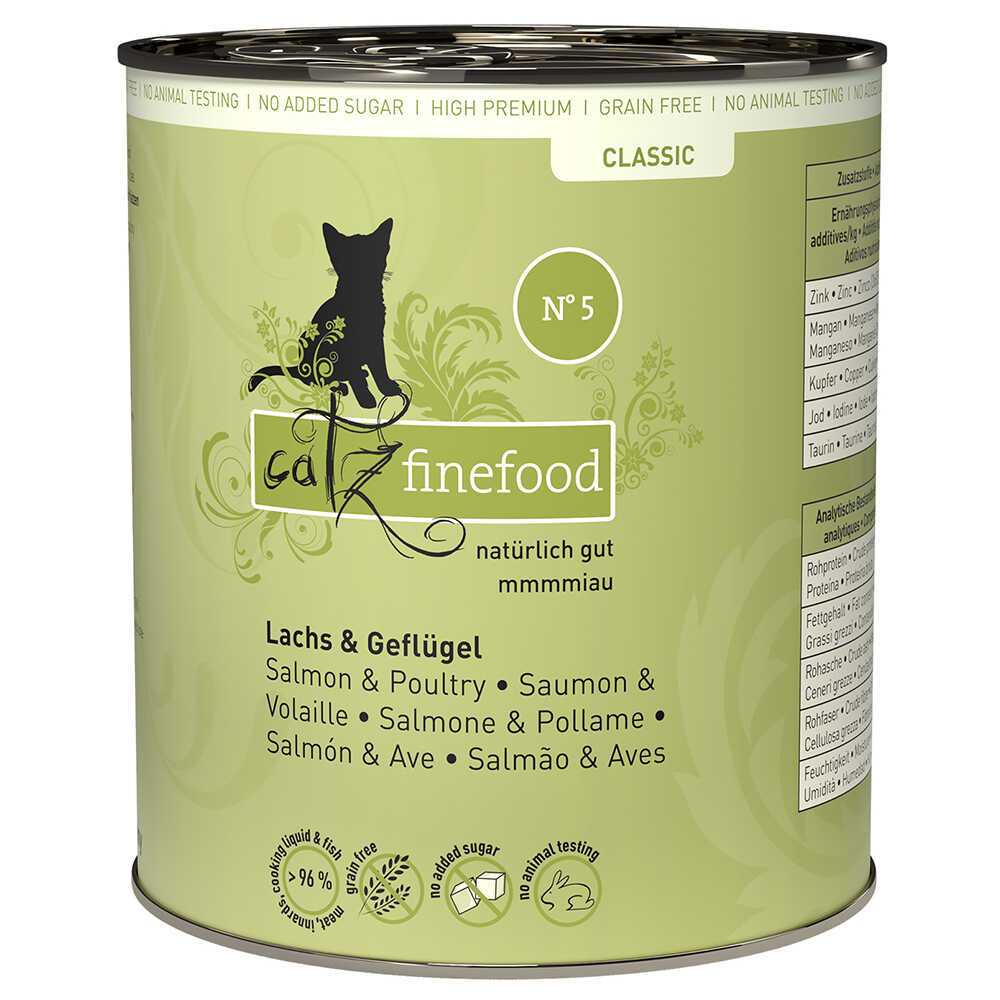 Catz Finefood w puszce, 6 x 800 g - Łosoś i drób