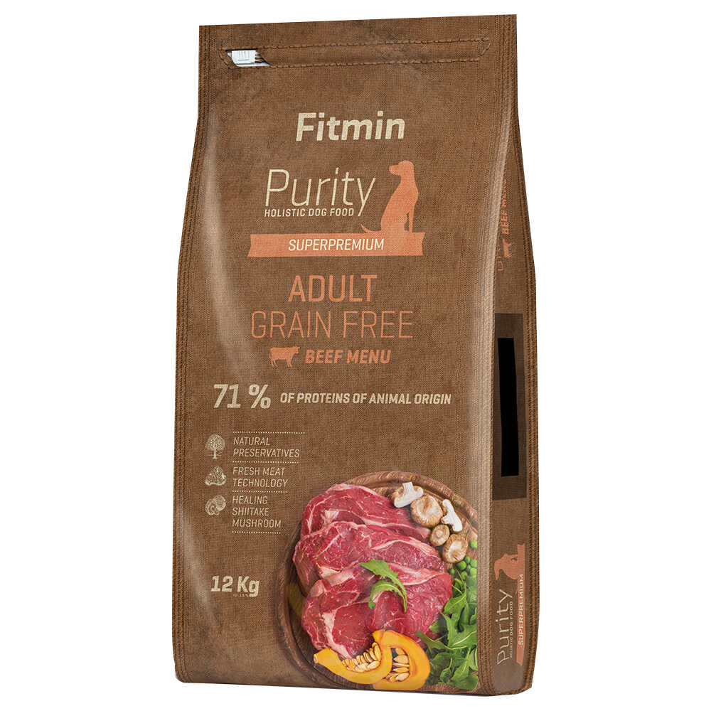 Fitmin dog Purity Adult, wołowina (bez zbóż) - 2 x 12 kg Dostawa GRATIS!