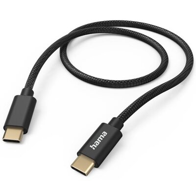 Kabel HAMA Ładujący/data Fabric USB-C - USB-C 1.5m Czarny