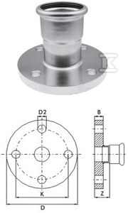 Kołnierz - KAN-therm Inox - 88,9mm