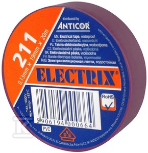 Taśma ELECTRIX 211 19 mm 20 m fioletowa