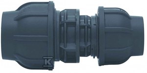 Złączka zaciskowa PP 50x25 PN16, do rur PE, kolor czarny