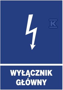Znak elektryczny informacyjny Wyłącznik główny