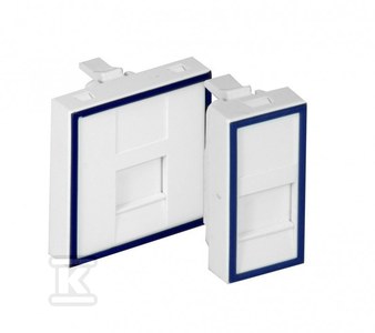 Adapter dwumodułowy prosty 45x45mm dla 1xRJ45 lub 1xRJ 12