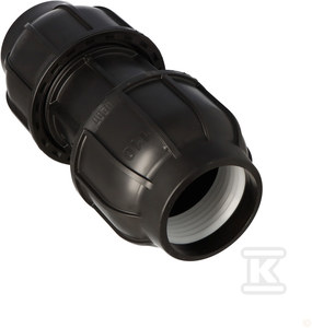 Złączka zaciskowa PP 110x110 PN10, do rur PE, kolor czarny