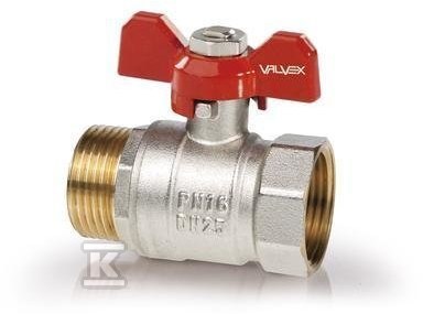 Zawór kulowy niklowany ORO z dławikiem z motylkiem aluminiowym (MAl) (wersja N-W) 1/2