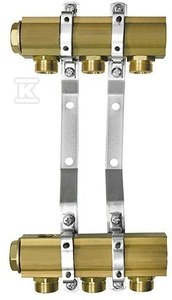 Rozdzielacz do c.o 1 obiegów 7 z nyplami do śrubunków ONNLINE