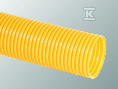 Kaczmarek Rura drenarska PVC DN/OD 80x72, zwój 50m, SN4, typ TP (w pełni sącząca, otwory perforacyjne na całym obwodzie), falista, kolor żółty