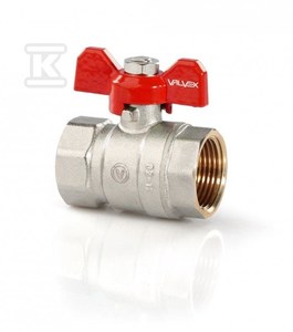 Valvex Zawór kulowy niklowany ORO z dławikiem z motylkiem aluminiowym (MAl) (wersja N-N) 1/2