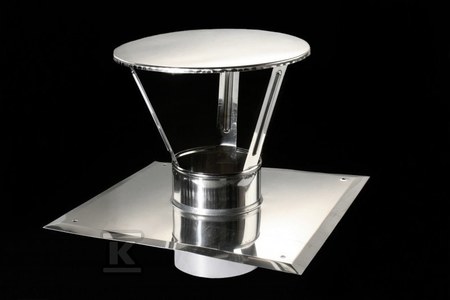 Płyta dachowa z parasolem DN110 do kotłów z otwartą komorą spalania