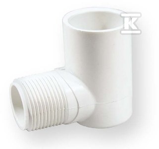 Kolano z gwintem wkrętne KW/GZ PVC-U 3/4
