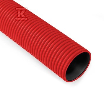 Rura karbowana w odcinkach średnica 110mm QRK 110 CZERWONA 450N