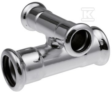 Czwórnik 90 stopni Przelotowy KAN-therm Steel - 22 x 15 x 22 x 15