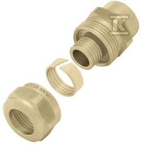 Złączka mosiężna skręcana GW do rur PEXC i PERT - 25x3.5 G3/4