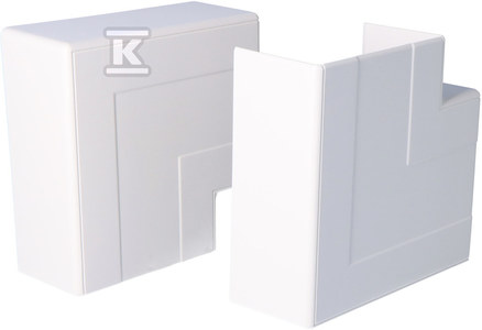 OBO Bettermann Naroże płaskie nakładane RAPID 45-2 142x142x56 GK-FH53100RW białe 6113090 6113090