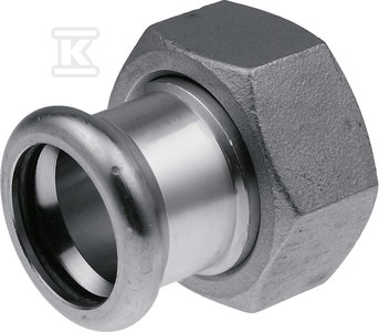 Półśrubunek z płaskim uszczelnieniem GW Inox - 28 G1 1/4