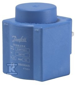 Danfoss Cewka BB 230AS do zaworu elektromagnetycznego, moc cewki: 10W, napięcie