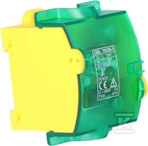 Odgałęźnik izolacyjny, żółto-zielony OBL 70/25-1