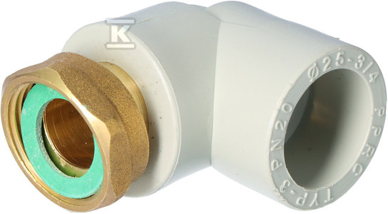 Kolano 90st z półśrubunkiem GW 25/3/4