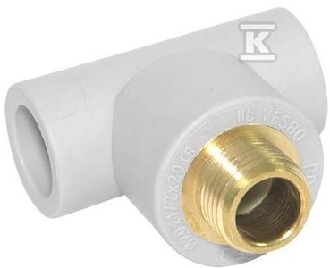 Onnline Trójnik PP z GZ mosiężnym 25/1/2