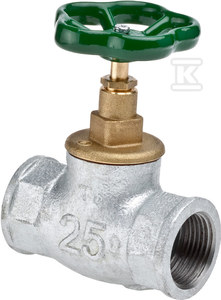 Zawór przelotowy żeliwny (figura M83) VIKING, żeliwo białe ciągliwe, uchwyt żeliwny, GW 3/4
