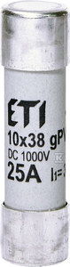 ETI Wkładka topikowa cylindryczna PV CH10x38 gPV 25A 1000V