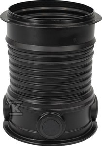 Nadbudowa teleskopowa DN 600 470-950 mm z wypłaszczeniami, kolor czarny