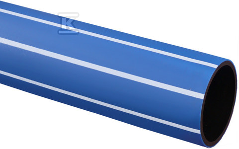 Kaczmarek Rura Tytan typ 2/2 wodociągowa PE100-RC 40x3.7mm, zwój 100m, PN16 SDR11, kolor niebieski (z białym paskiem), dwuwarstwowa
