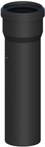 Rura kominowa prosta PP L2000mm DN80mm odporna na promieniowanie UV z uszczelką [EPDM] ONNLINE