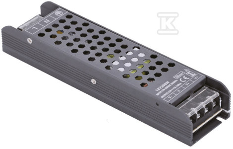 Nextec Zasilacz LED modułowy long graphite ip20 / 12v / 16,66a /200w