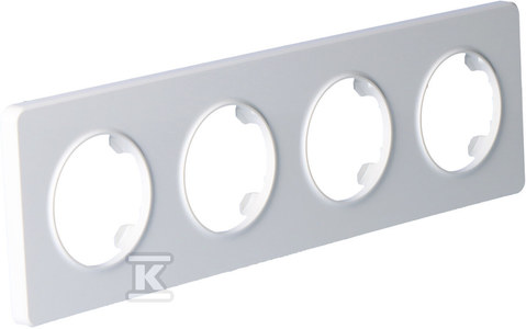 Ramka poczwórna, plastikowa, biała, BETA ONNLINE