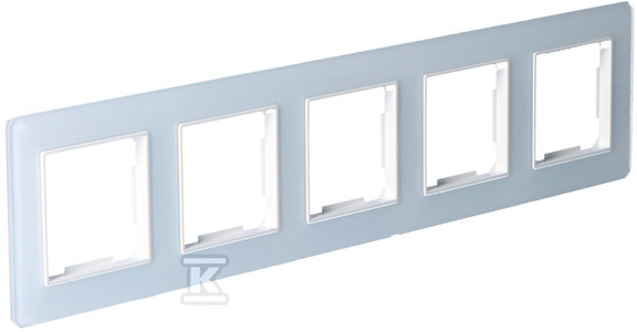 Onnline Ramka pięciokrotna, szklana, biała, GAMA