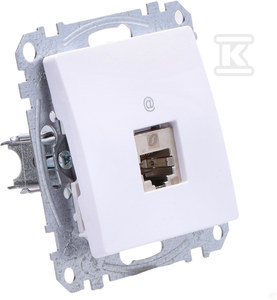 Gniazdo komputerowe RJ45 kat.6 STP, biały SEDNA DESIGN