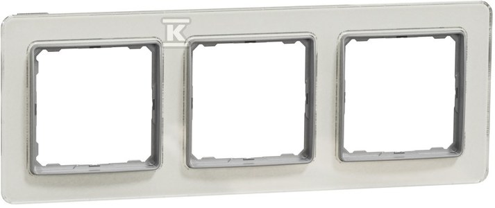 Schneider Electric Ramka 3-krotna, imitacja szkło bialy SEDNA ELEMENTS