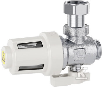 Caleffi XS - urządzenie filtrujące z magnesem do montażu pod kotłem