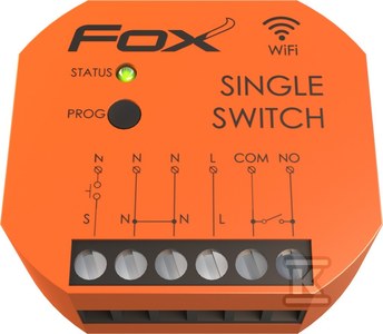 Fox Pojedynczy przekaźnik Wi-Fi 230V FOX SWITCH
