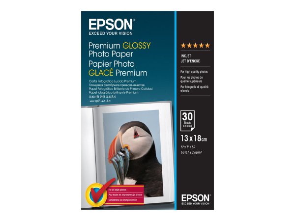 Papier fotograficzny Epson Glossy 13x18 30szt.255g