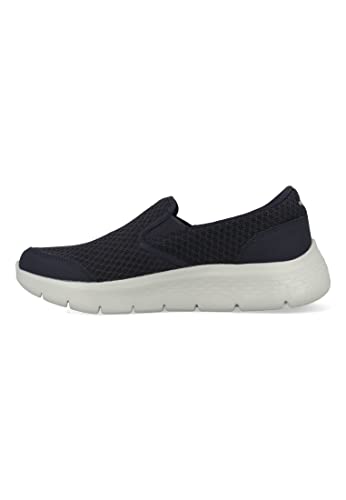 Skechers Męskie trampki 216485 NVGY, granatowe tekstylne/granatowe wykończenie, rozmiar 12 (UK), Granatowa tkanina granatowa skóra granatowa wykończenie, 47.5 EU
