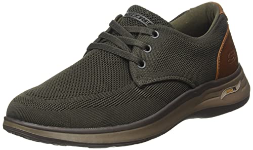 Skechers Męskie tenisówki Arch Fit Darlo Weedon, Oliwka, 41.5 EU