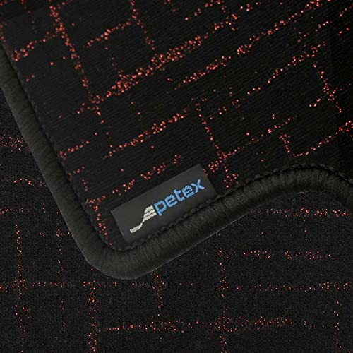 PETEX Nowoczesny dywanik samochodowy premium z tyłu czerwony 1-częściowy