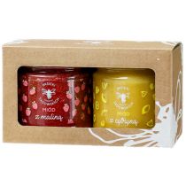 Pasieki rodziny Sadowskich Zestaw miodów - miód z maliną, miód z cytryną 2 x 240 g