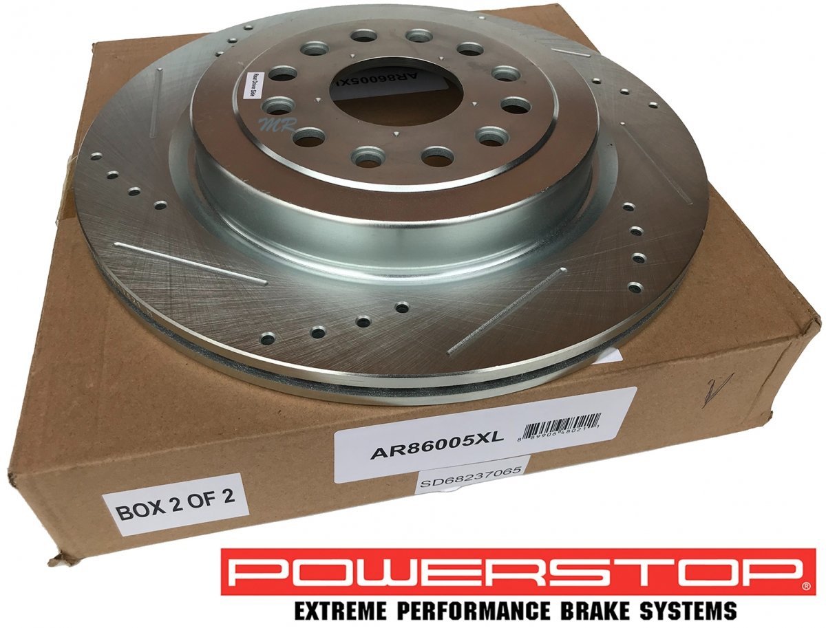 Tylna WIERCONA NACINANA tarcza hamulcowa POWERSTOP RAM 1500 DT 2019-