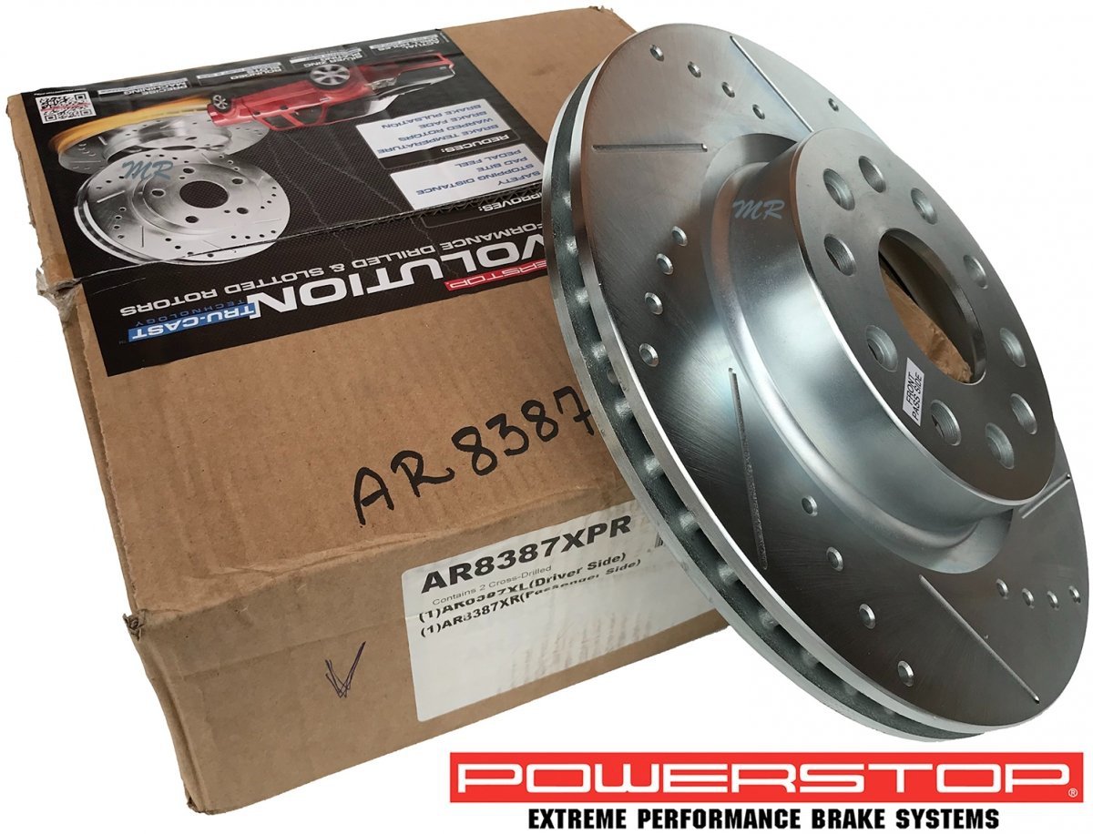 Przednia WIERCONA NACINANA tarcza hamulcowa 24mm BRY POWERSTOP Jeep Wrangler JL 2018-