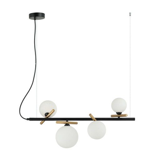 Reverso lampa wisząca 4-punktowa czarna/złota PND-5622-4-BK-W