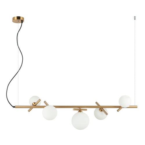Reverso lampa wisząca 5-punktowa mosiądz PND-5622-5-BRO-W