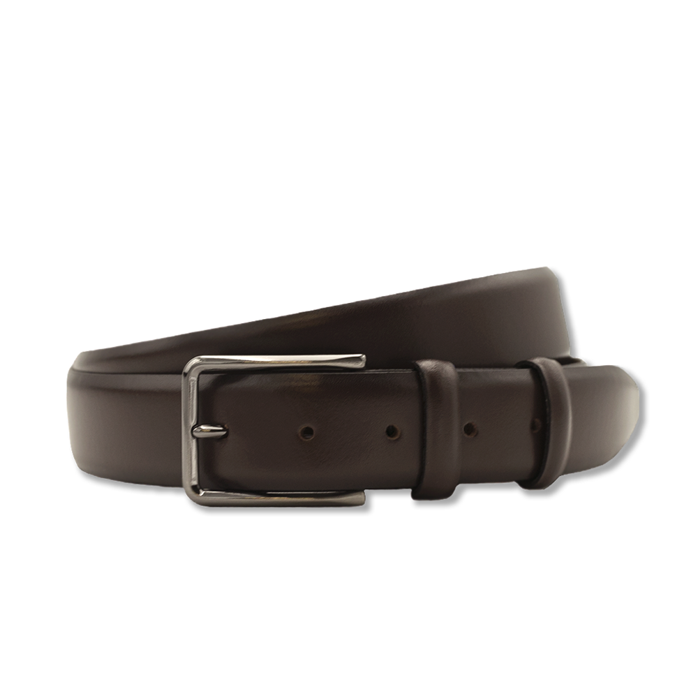 Pasek garniturowy skóra naturalna brązowy EM 17 - EM Men's Accessories