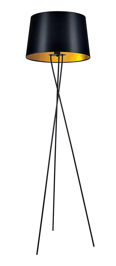 Czarno-złota lampa podłogowa trójnóg - S912 Z5-L04