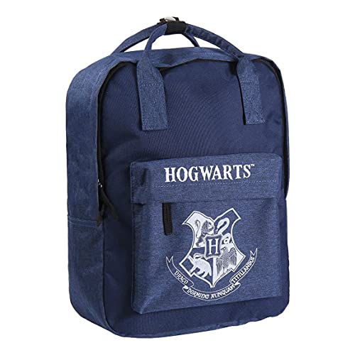 CERDÁ LIFE'S LITTLE MOMENTS Kwadratowy plecak firmy Harry Potter oficjalna licencja Warner Bros dla kobiet, niebieski, duży plecak o idealnym rozmiarze, aby wszystko było uporządkowane.