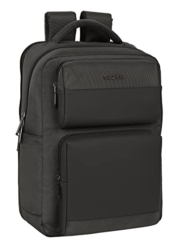 Safta Plecak 2 kieszenie przenośne 15,6'+USB Business Grey 31X44X13cm, wielokolorowe, standardowy (642202377), Wielobarwny